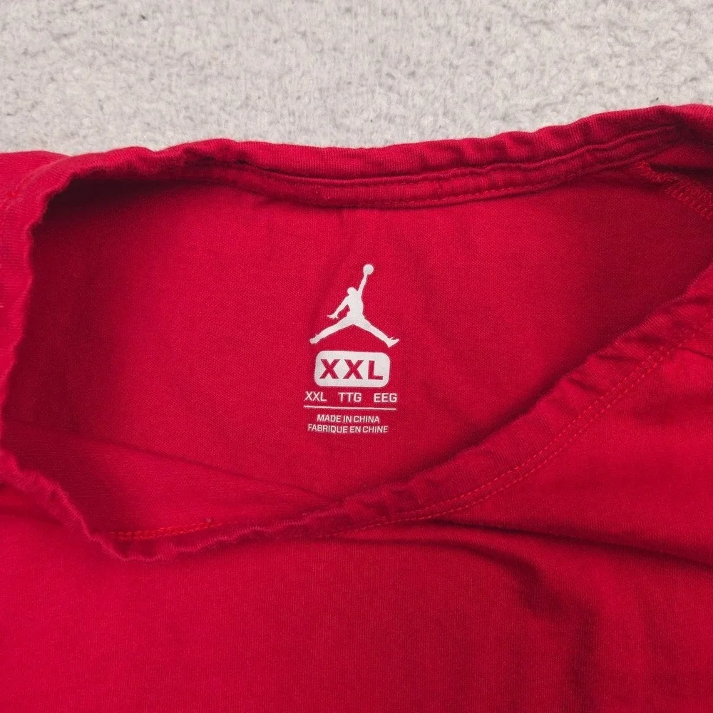 Jordan JSW Wings 3/4 Sleeve Shirt Men 2XL Red Air Jordan Graphic Cotton